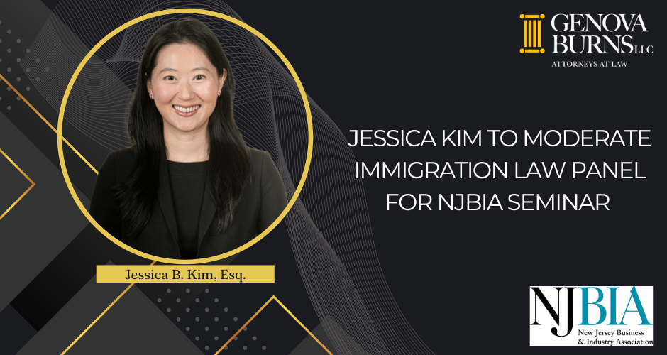 Jessica Kim, Esq. New Jersey Business And Industry Association Event Flyer