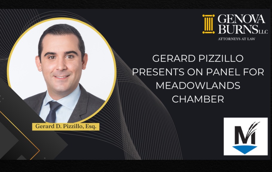 Headshot of Gerard D. Pizzillo, Esq. Promoting Meadowlands Chamber Event