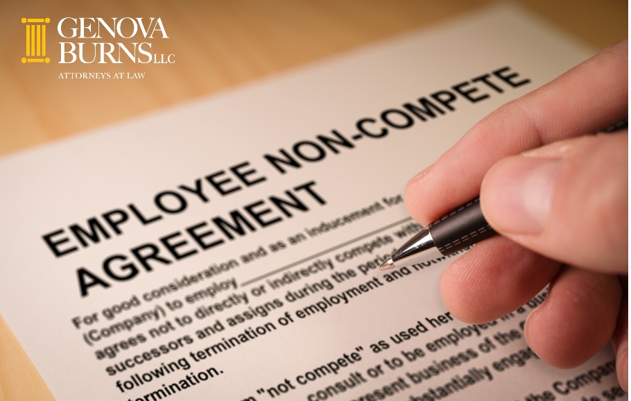 Person signing an employee non-compete agreement